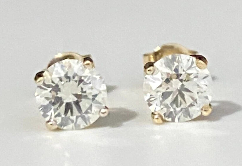 1.20CT GIA certified Round Brilliant Diamond Stud Earrings