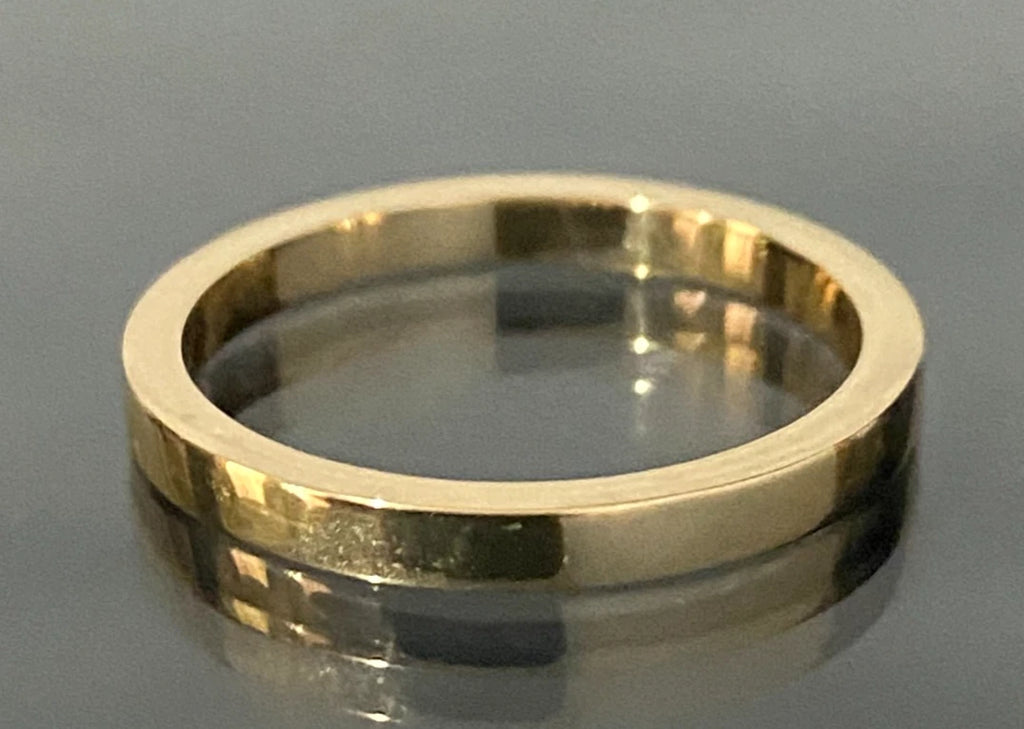 18K Yellow Gold Wedding Band Ring Size M - 6 1/4