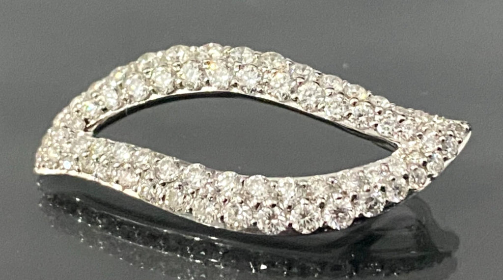 14K White Gold W/ 1.00CT Brilliant Diamond Drop Pendant