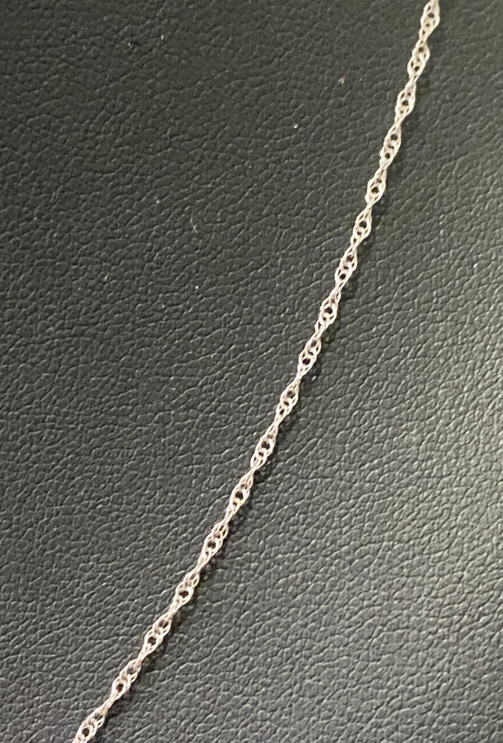 9K White Gold Prince of Wales Link Chain Necklace 46cm Long