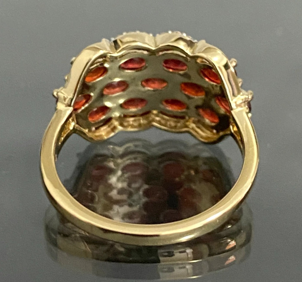 9ct Yellow Gold with 3.0CT Natural Ruby Dress Ring Size L (US 5.75)