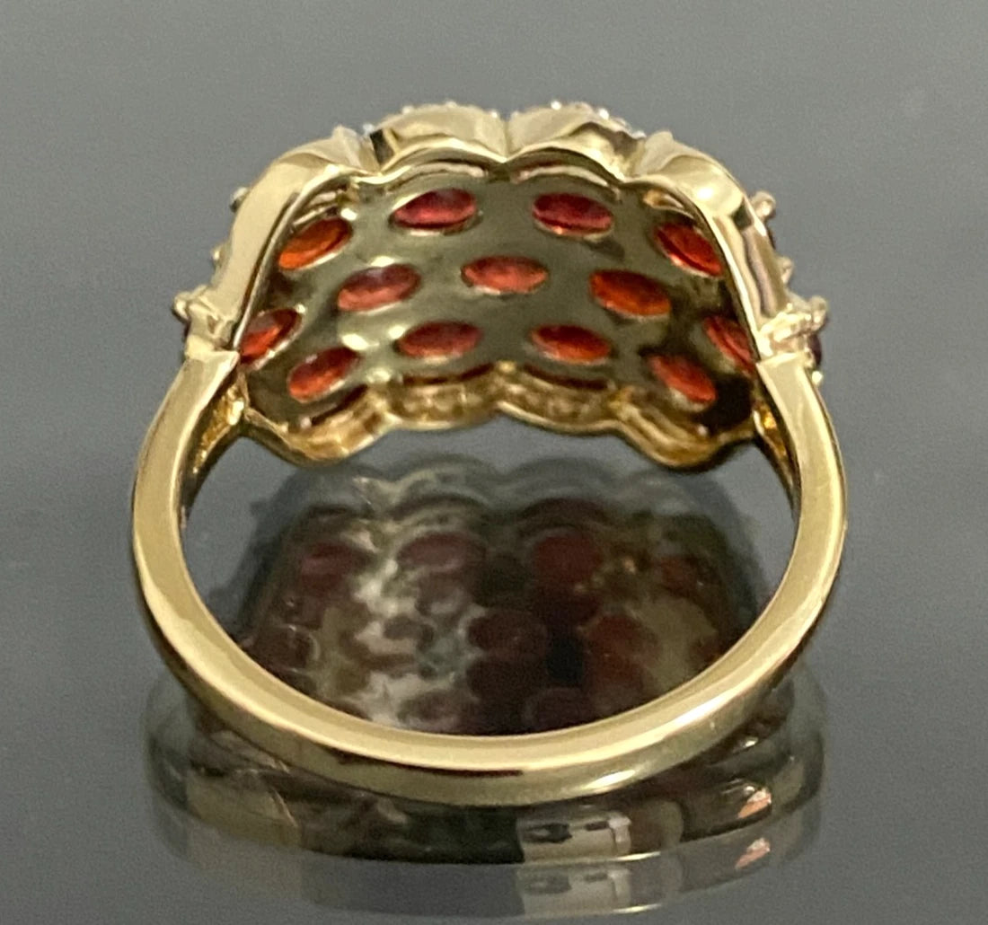 9ct Yellow Gold with 3.0CT Natural Ruby Dress Ring Size L (US 5.75)