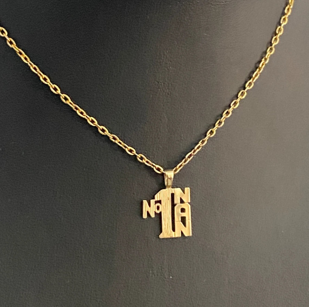 9K Yellow Gold " No 1 NAN " Pendant