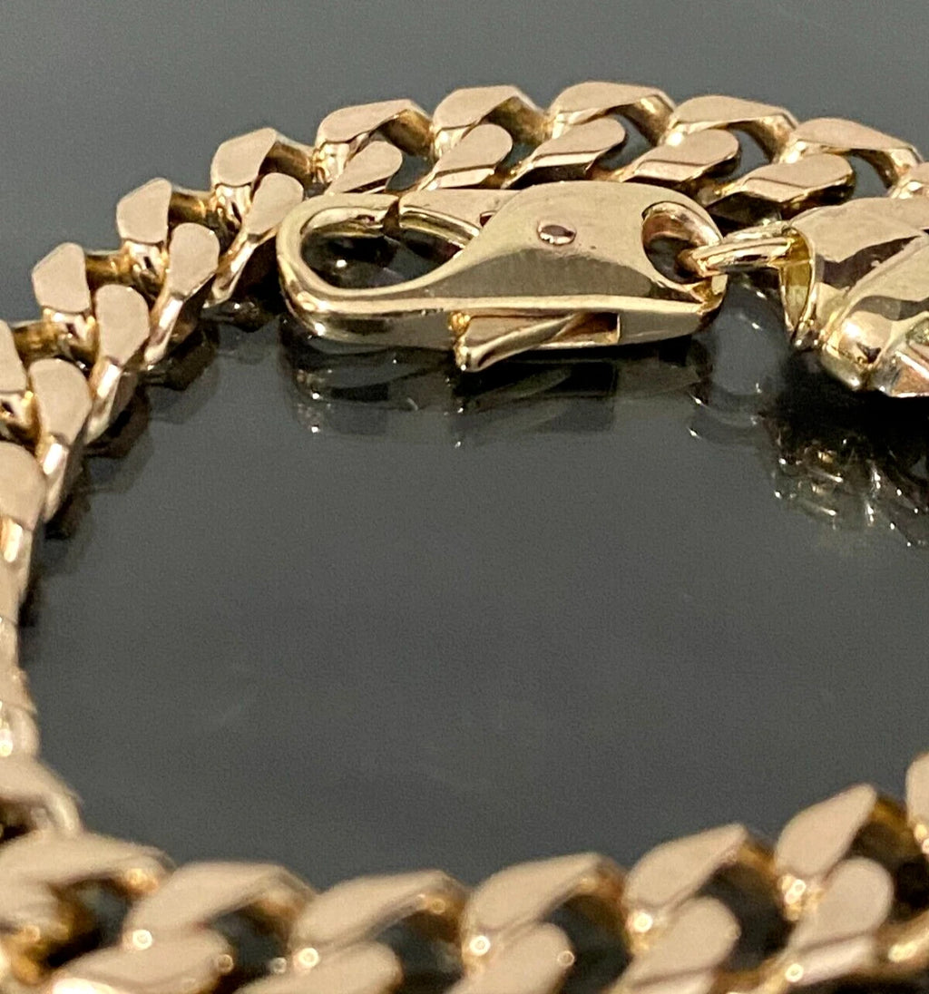 9K Rose Gold Curb Link Bracelet 23.50cm Long