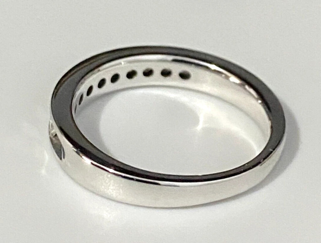 14K White Gold & 0.50CT Diamond Eternity Channel Set Ring Size L 1/2 - 5 7/8