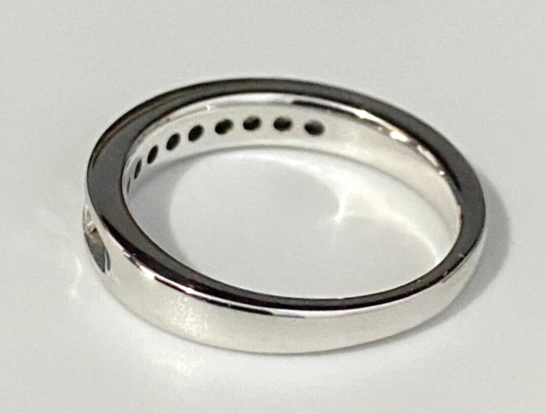14K White Gold & 0.50CT Diamond Eternity Channel Set Ring Size L 1/2 - 5 7/8