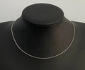 18K White Gold Snake Link Chain Necklace 40cm Long