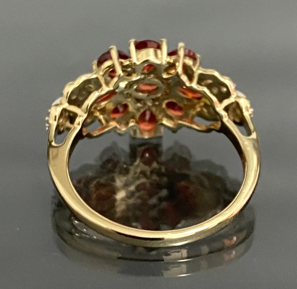 9ct Yellow Gold with 2.25CT Natural Ruby Dress Ring Size L (US 5.75)