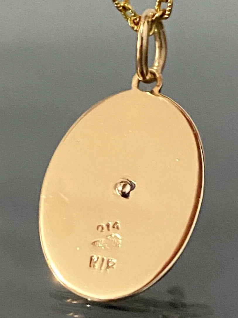 18K Rose Gold with Virgin Mary Pendant
