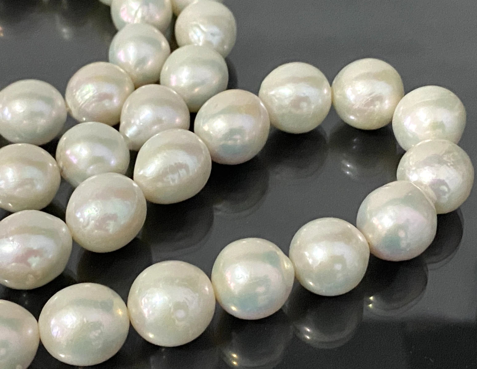 Large White Pearl Single-Strand Necklace 84cm Long 12 - 13mm