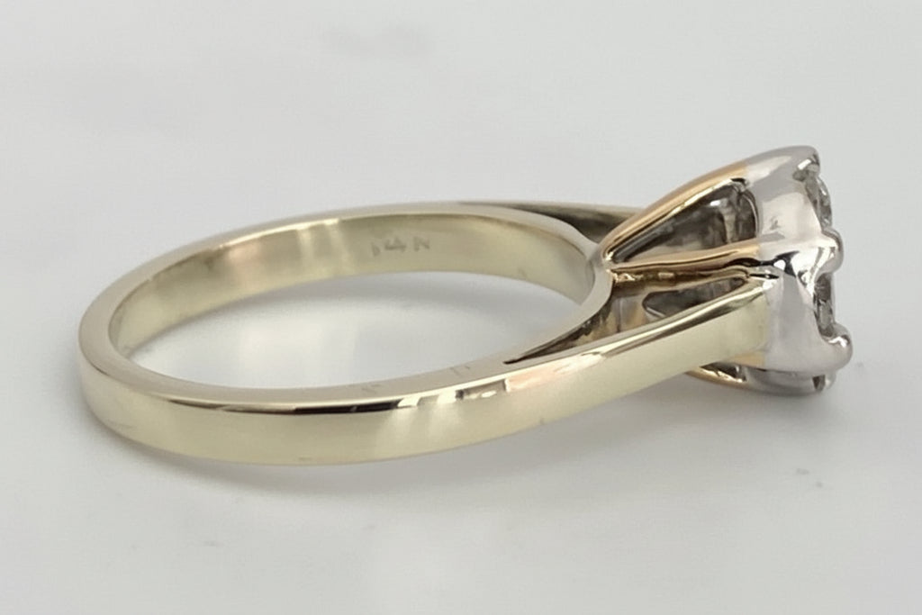 14K Yellow Gold 0.70CT Diamond Engagement & Anniversary Ring Size L 1/2 (US 6)