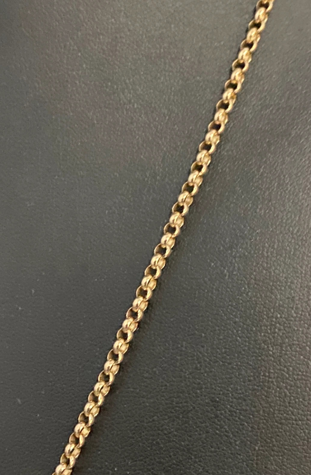 9K Yellow Gold Belcher Link Chain Necklace 61cm Long