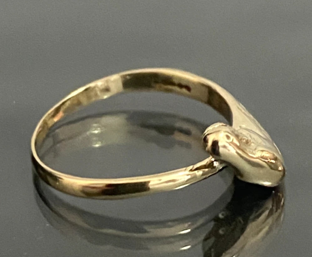 Vintage 9CT Yellow Gold Horse Head Ring – Equestrian Jewellery – Size K (5.25)