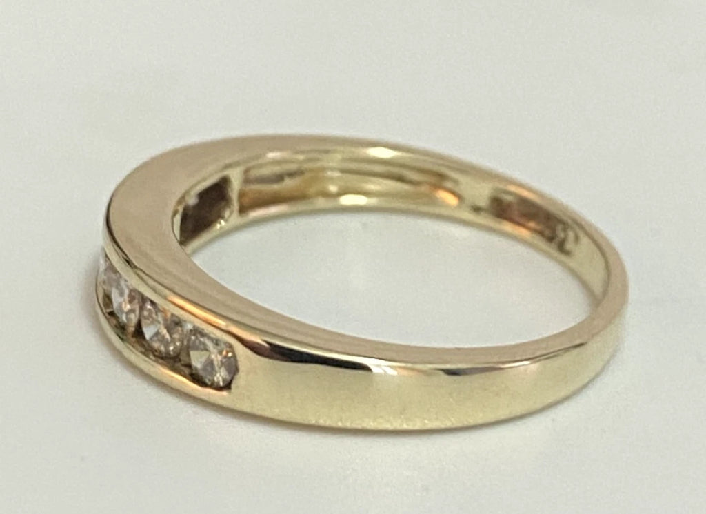 9K Yellow Gold & 0.50CT Diamond Eternity Channel Set Ring Size O (US 7.15)