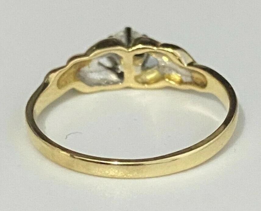 18K Yellow Gold & 0.25CT Diamond Solitaire Ring size N 1/2 - 6 3/4