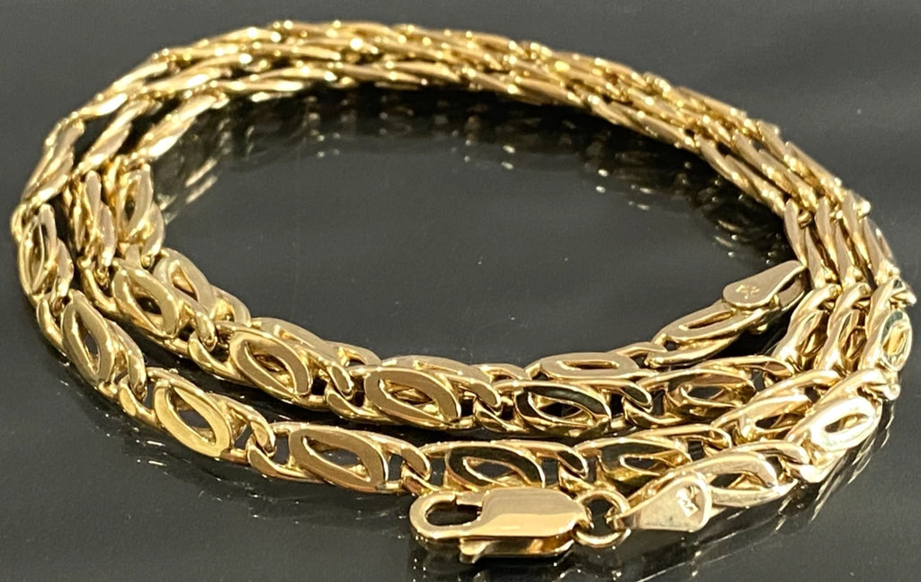9K Yellow Gold Birdseye Link Chain Necklace - 51.0cm Long