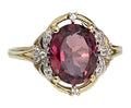9K Yellow Gold with 1.94CT Garnet Ring Size L (US 5.75)