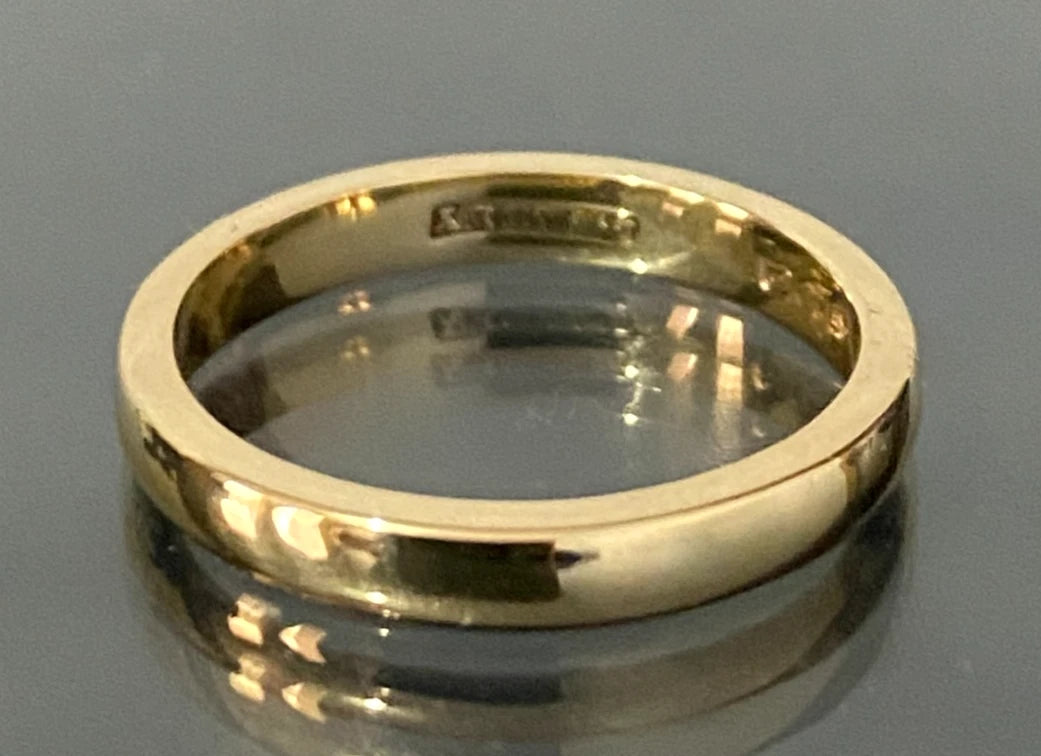 Antique Australian 18K Yellow Gold Wedding Band Ring Size J 1/2 - 5