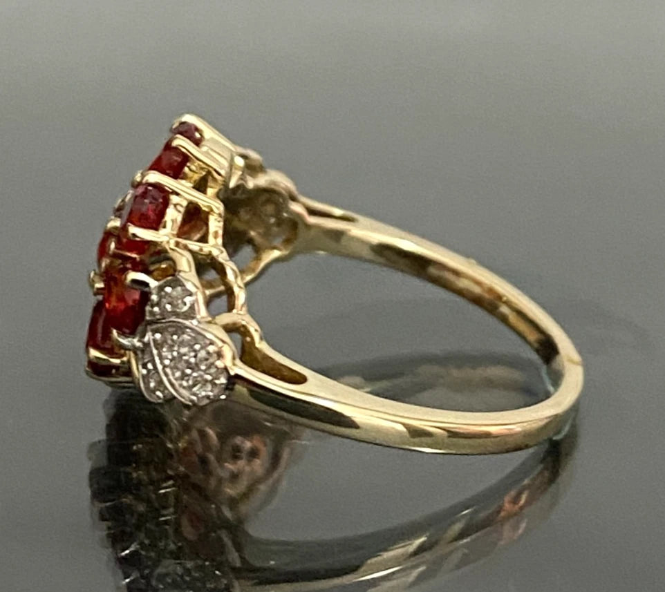 9ct Yellow Gold with 2.25CT Natural Ruby Dress Ring Size L (US 5.75)