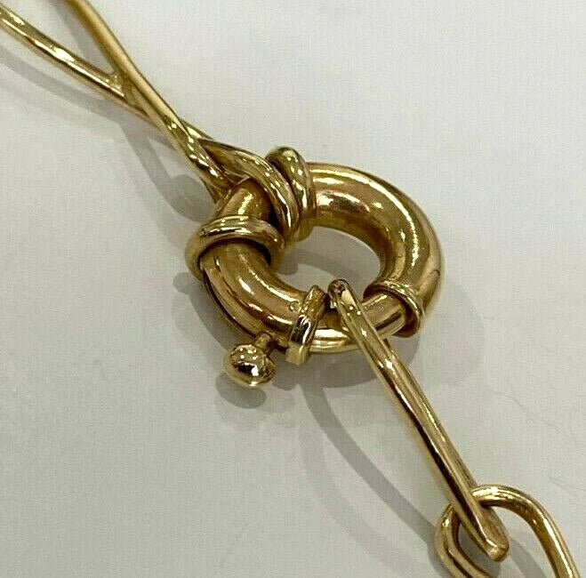 Italian 14K Yellow Gold & Citrine Drops Necklace 43.50cm Long