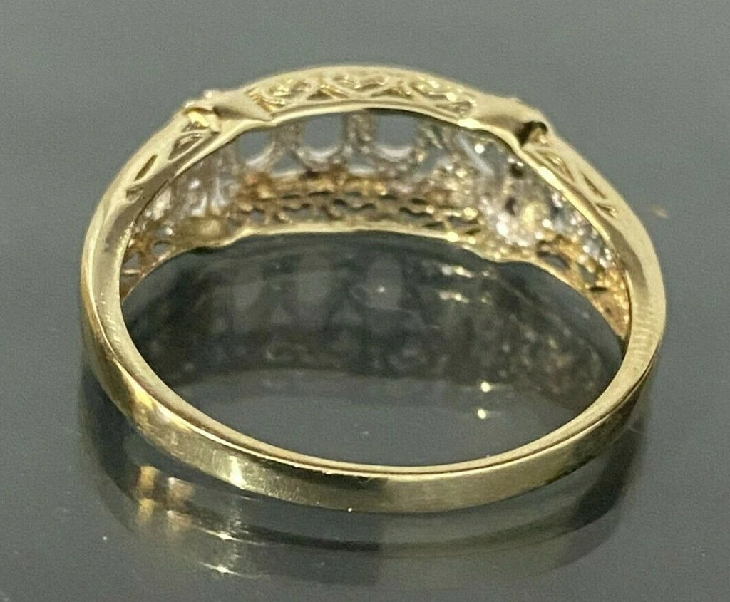 9K Yellow Gold & Diamond "2000" MILLENIUM Ring Size X - 11 5/8