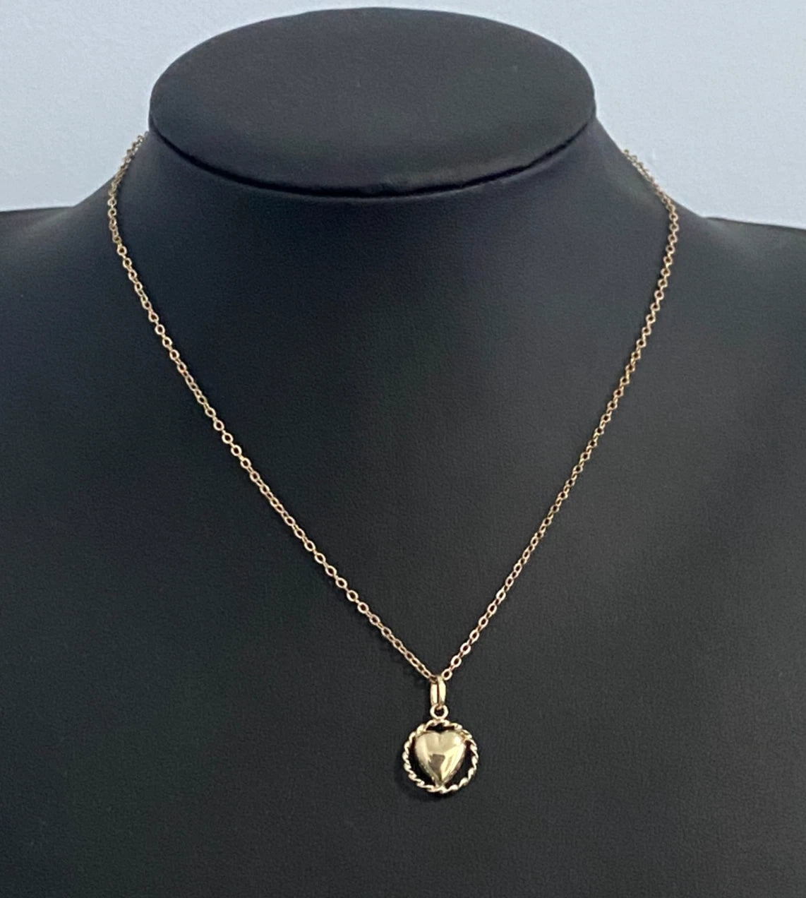 9ct Yellow Gold Heart Charm / Pendant – 21mm