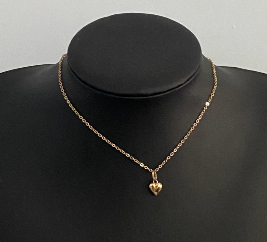 Italian 18K Yellow Gold Heart Charm/ Pendant