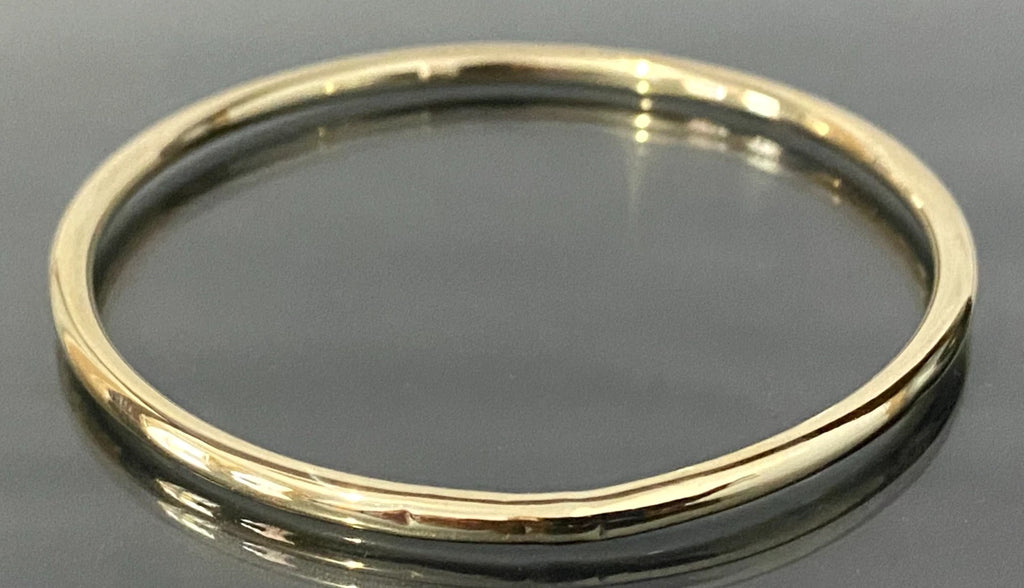 9K Yellow Gold Hollow Bangle 58mm