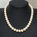 White Cultured Pearls Single-Strand Necklace W/ 18K White Gold Clasp 44cm Long