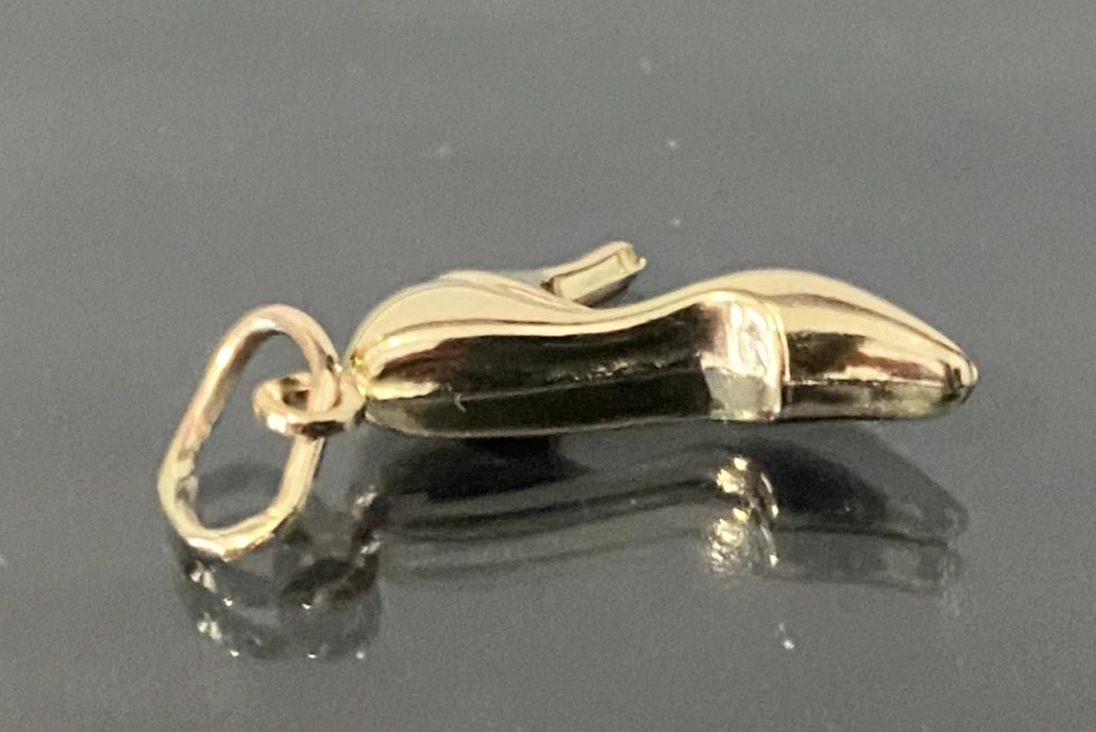 9K Yellow Gold High Heel Shoe Charm / Pendant