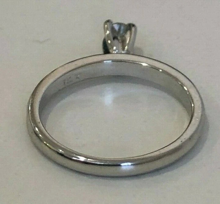 Pair of 14K White Gold & Diamond Engagement Ring Size J 1/2 - 5
