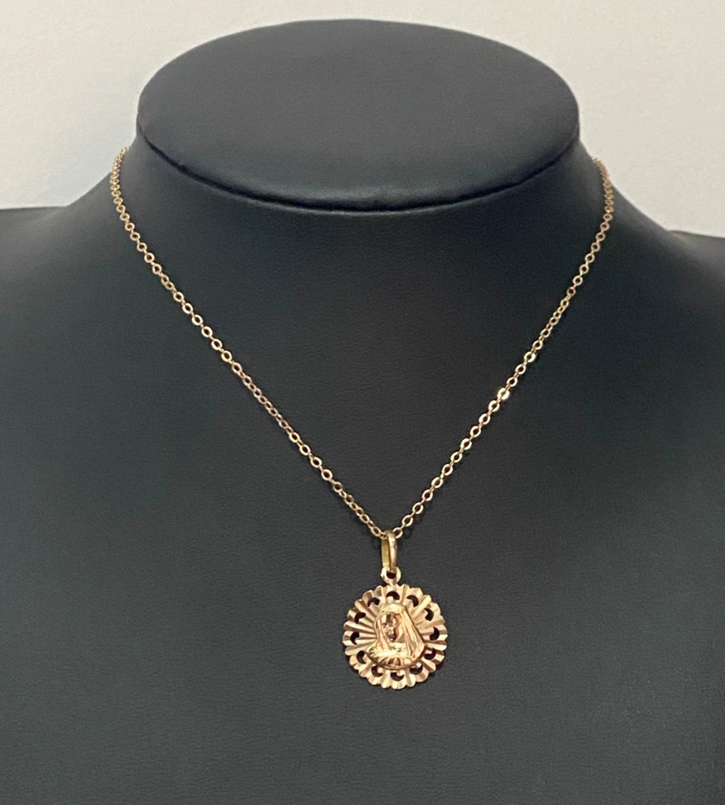 Vintage 18K Rose Gold with Virgin Mary Pendant – Jordans Jewellery