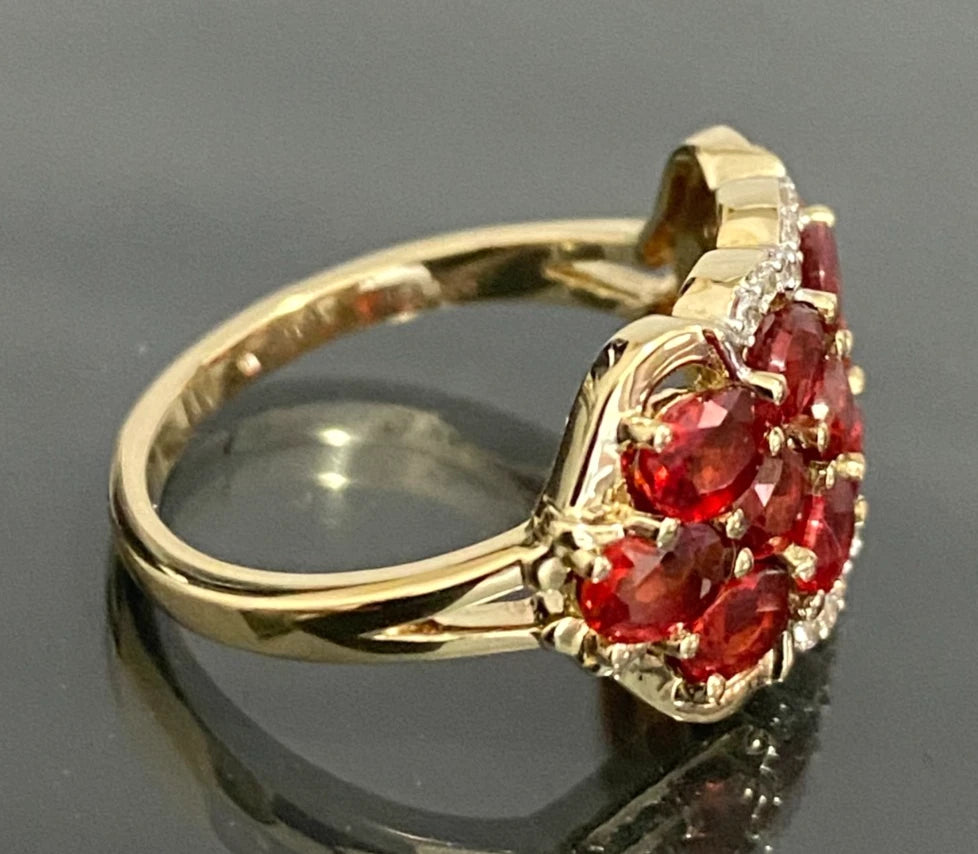 9ct Yellow Gold with 3.0CT Natural Ruby Dress Ring Size L (US 5.75)