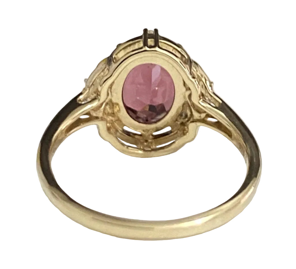 9K Yellow Gold with 1.94CT Garnet Ring Size L (US 5.75)