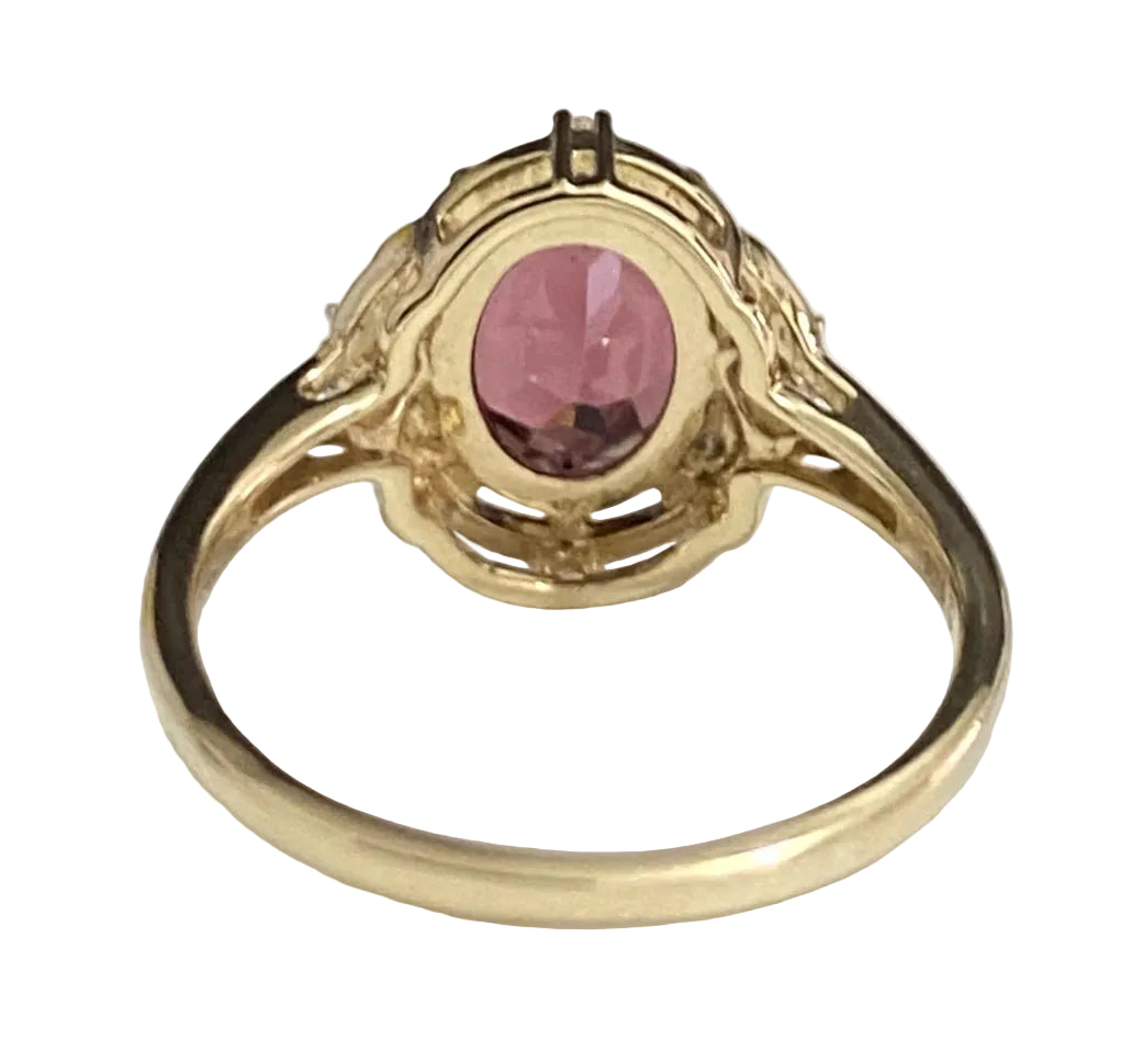 9K Yellow Gold with 1.94CT Garnet Ring Size L (US 5.75)