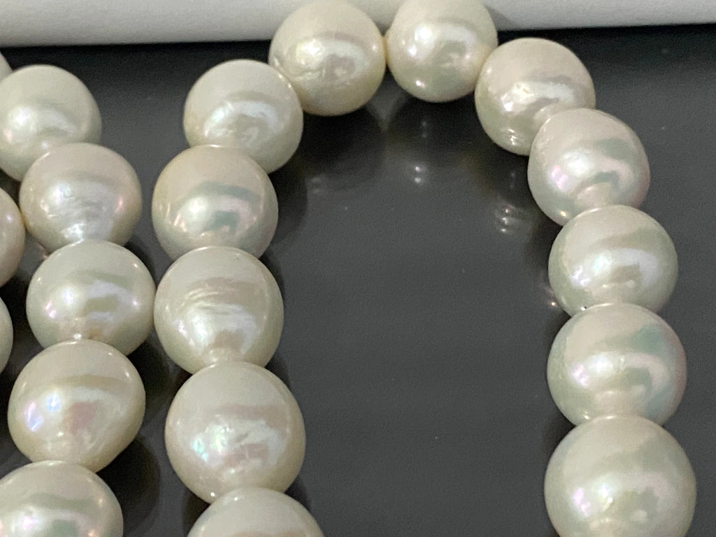 Large White Pearl Single-Strand Necklace 84cm Long 12 - 13mm