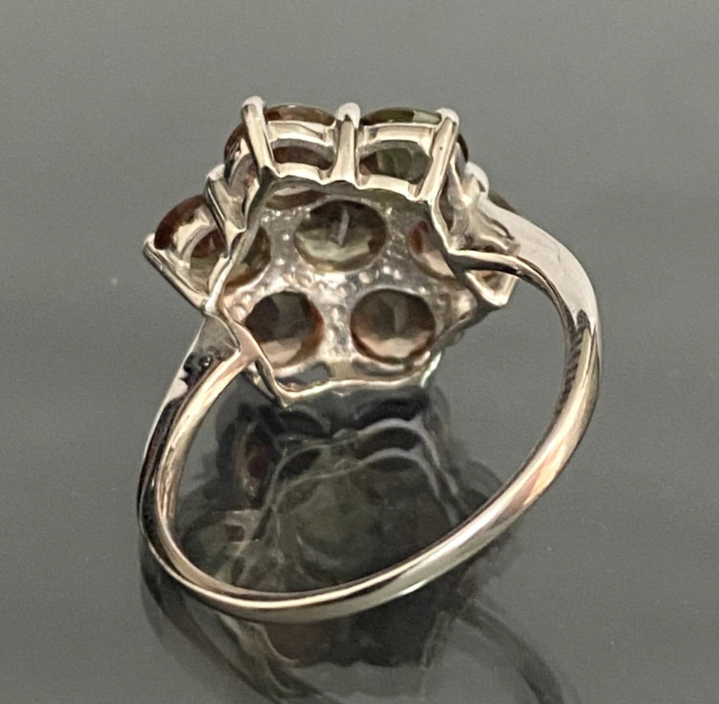 Ring File Measurement 9CT White Gold Andalusite Cluster Ring Size L 1/2 (US 6) – Jordans ...