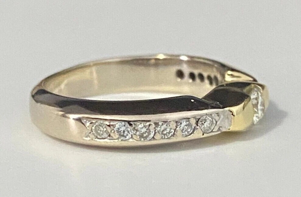 18K White Gold & 0.28CT Diamond Engagement Ring Size J 1/2 - 5