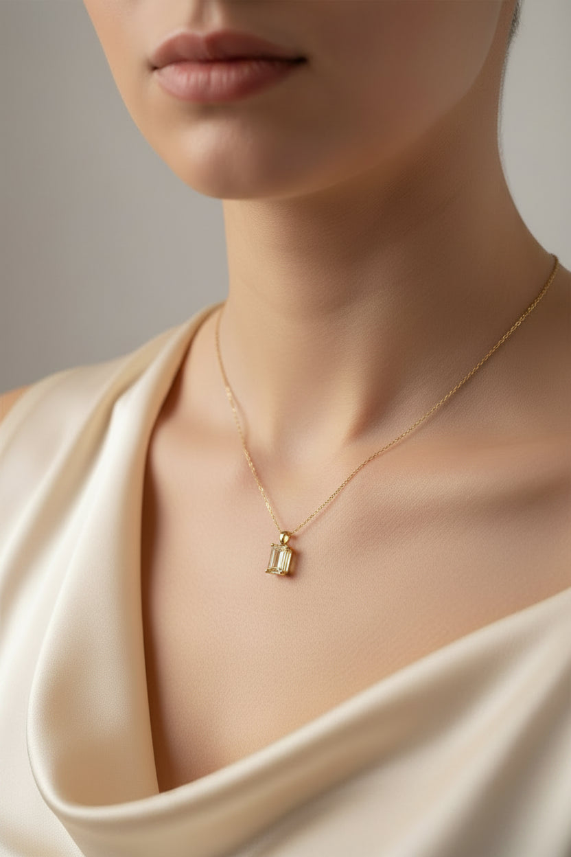 10ct Yellow Gold Yellow Quartz pendant