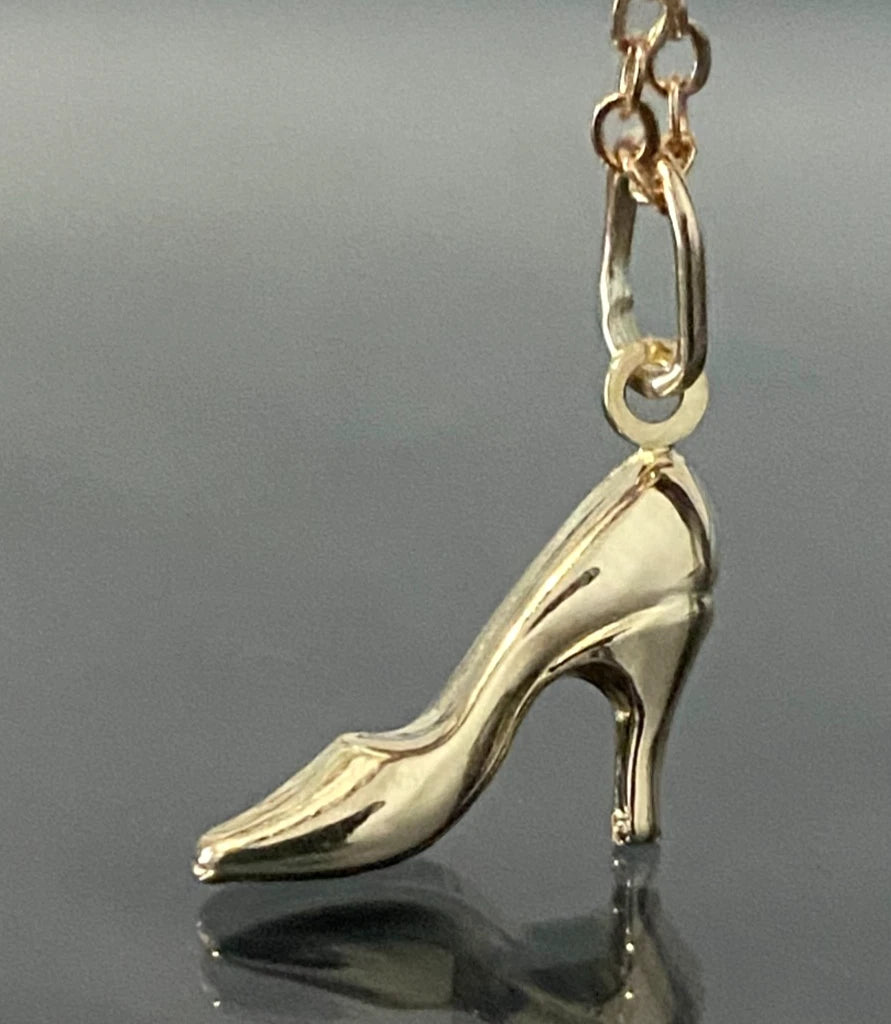 9K Yellow Gold High Heel Shoe Charm / Pendant