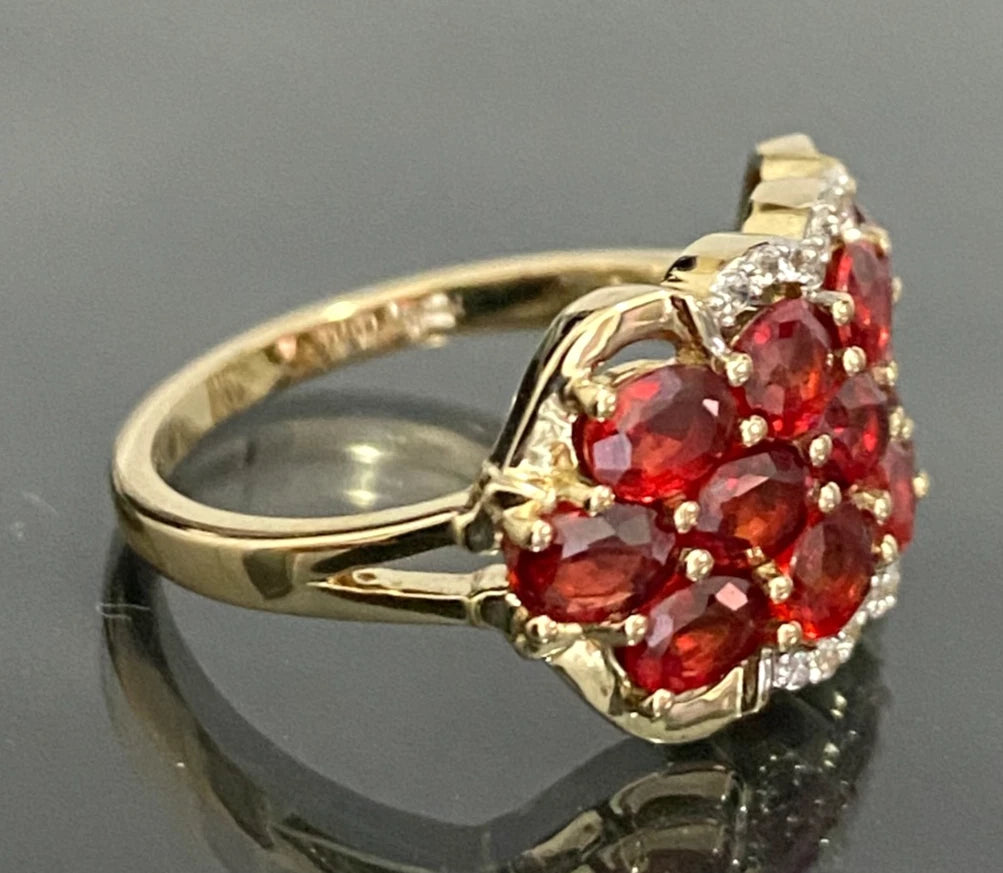 9ct Yellow Gold with 3.0CT Natural Ruby Dress Ring Size L (US 5.75)