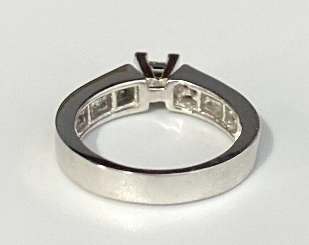 10K White Gold & 0.55CT Diamond Engagement Ring Size M 1/2 - 6 1/4