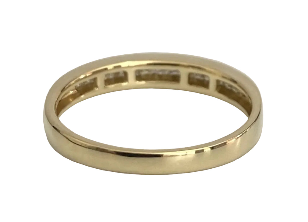 18K Yellow Gold 0.50CT Diamond Eternity Wedding Band Ring Size N 1/2 (US 7)