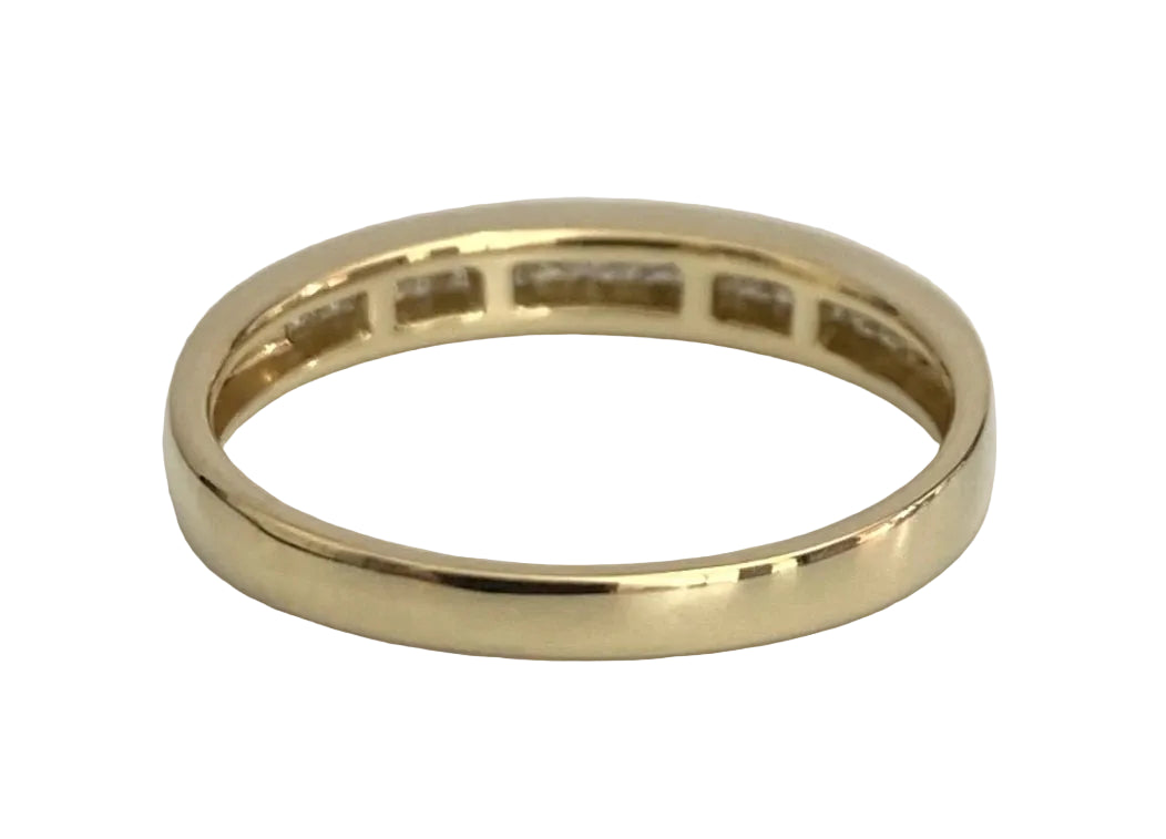18K Yellow Gold 0.50CT Diamond Eternity Wedding Band Ring Size N 1/2 (US 7)