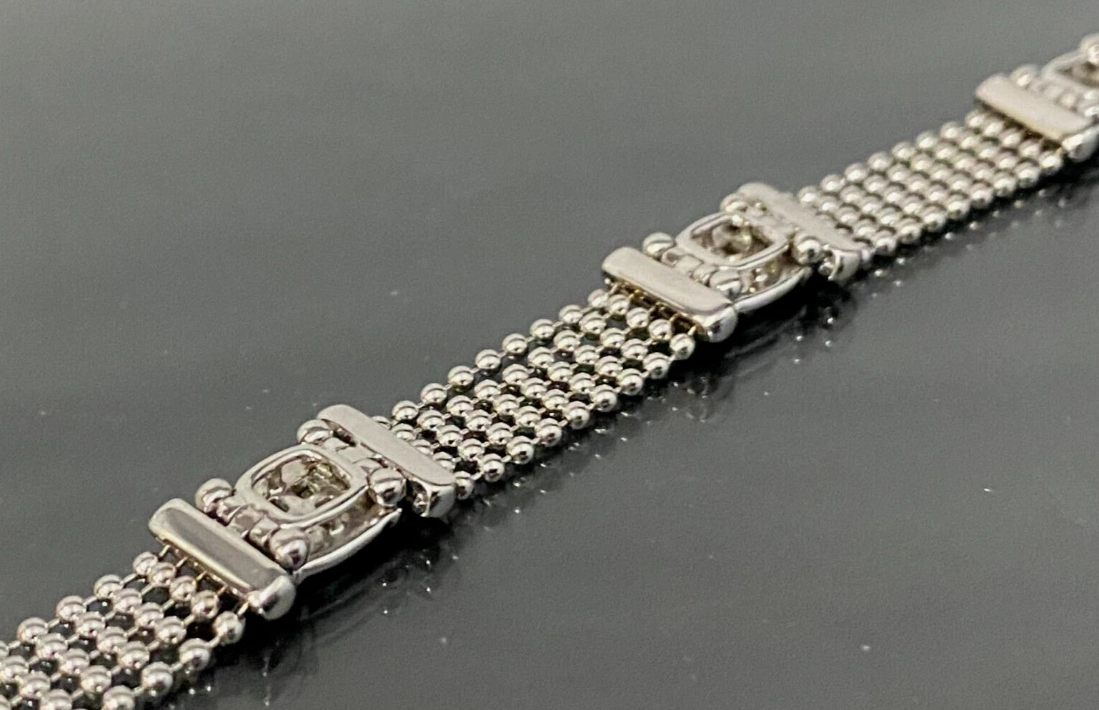18K White Gold & 1.0CT Diamond Bracelet 20cm Long