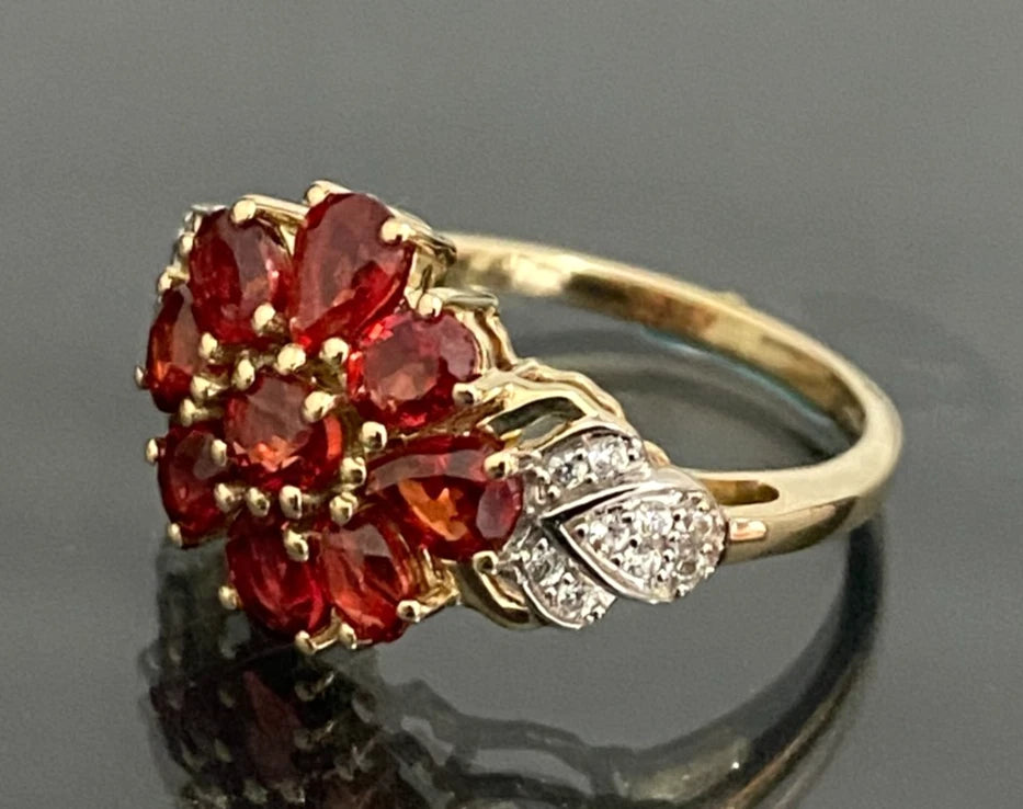 9ct Yellow Gold with 2.25CT Natural Ruby Dress Ring Size L (US 5.75)