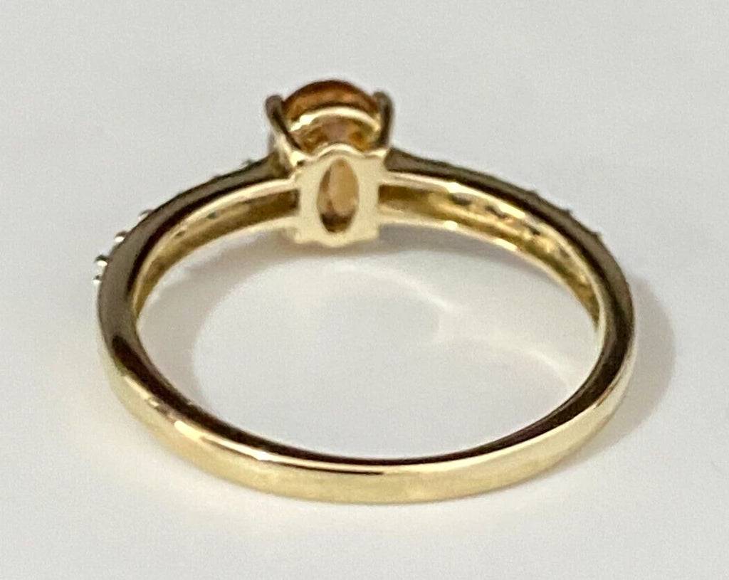 9K Yellow Gold & 1.47CT Natural Zircon Ring Size N 1/2 - 6 3/4