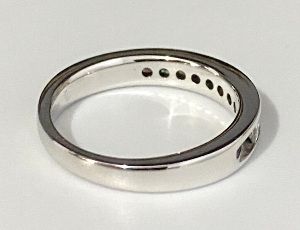 14K White Gold & 0.50CT Diamond Eternity Channel Set Ring Size L 1/2 - 5 7/8
