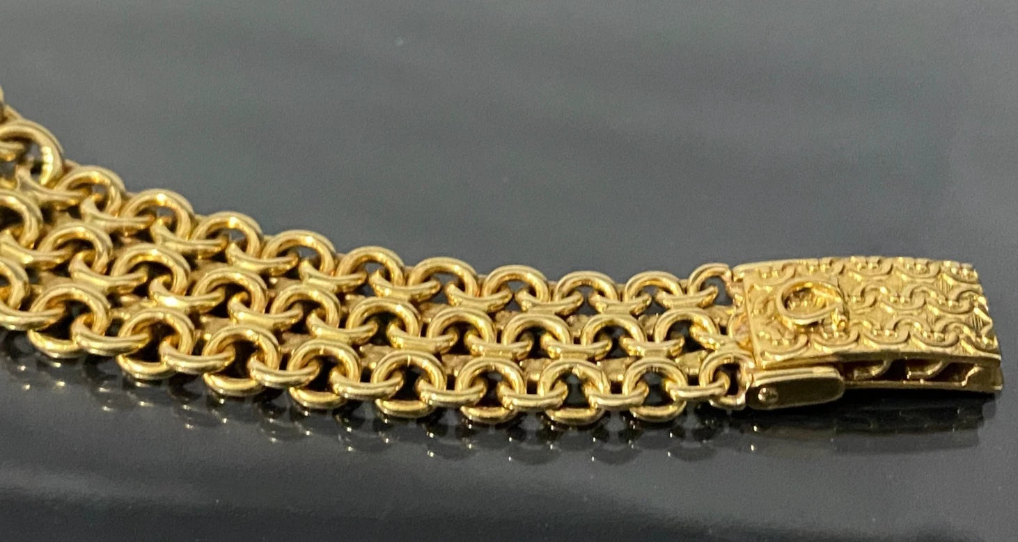 18K Solid Yellow Gold Bracelet & Case Automatic OMEGA Wristwatch
