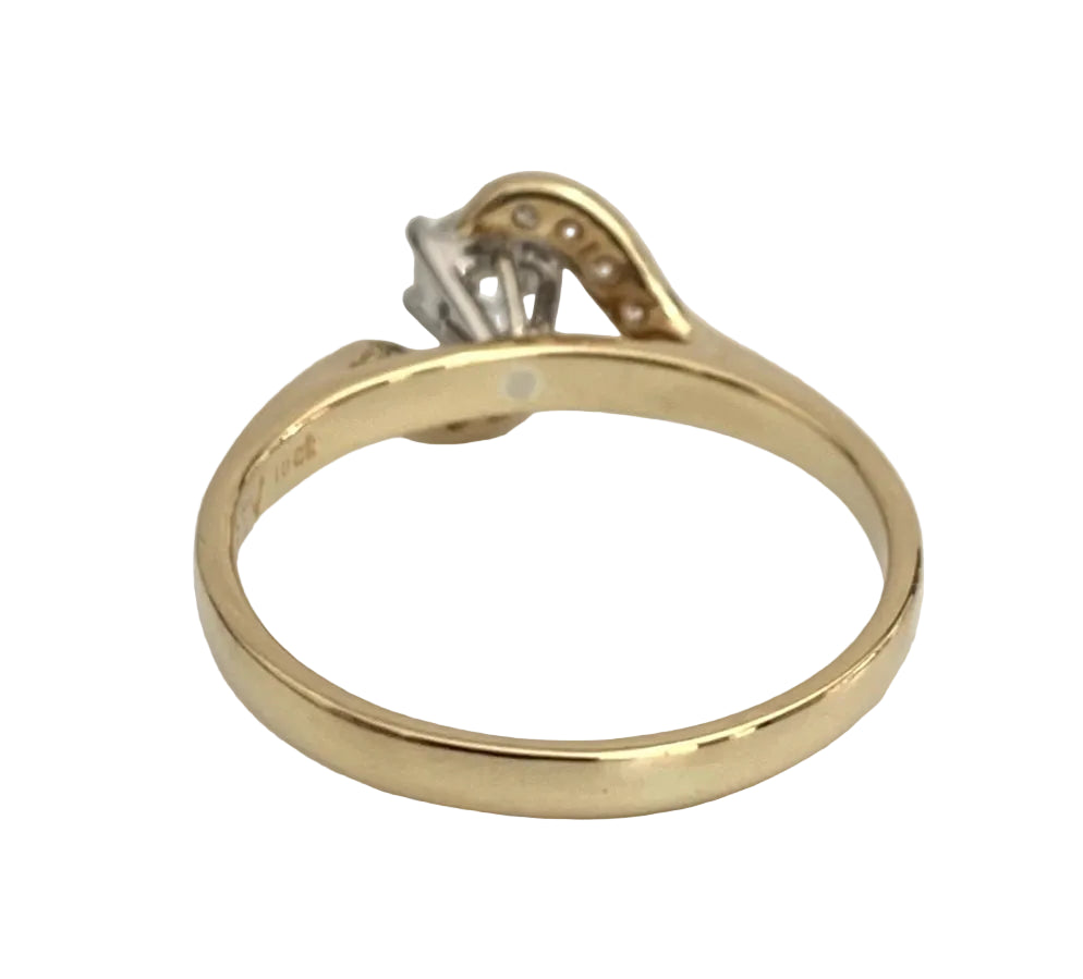 18ct Yellow Gold 0.45ct Diamond Solitaire Engagement Ring - Size N 1/2 (US 7)